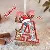 26 Letters Baby Christmas Ornament Personalized A to Z 4D Shaking Keepsake Xmas Alphabet Letters Idea Gift for New Babies Newborn Baby Shower Boys Girls Indoor Decorative Hanging view 3
