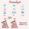 26 Letters Baby Christmas Ornament Personalized A to Z 4D Shaking Keepsake Xmas Alphabet Letters Idea Gift for New Babies Newborn Baby Shower Boys Girls Indoor Decorative Hanging view 4