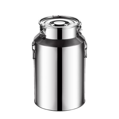 Stainless Steel Sealed Barrel Milk Can Milk Bucket with Sealed Lid,Transport Tank Edible Oil Tank for Milk Oil Tea Rice,48L
