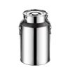 Stainless Steel Sealed Barrel Milk Can Milk Bucket with Sealed Lid,Transport Tank Edible Oil Tank for Milk Oil Tea Rice,48L view 1
