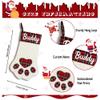 SPECPIX Pet Christmas Stockings Personalized Dog Christmas Stockings Custom Pets Paw Christmas Stockings with Name Large Xmas Stocking Hanging Stockings Christmas Holiday Party Decorations Set of 7 view 3