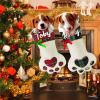 SPECPIX Pet Christmas Stockings Personalized Dog Christmas Stockings Custom Pets Paw Christmas Stockings with Name Large Xmas Stocking Hanging Stockings Christmas Holiday Party Decorations Set of 7 view 4