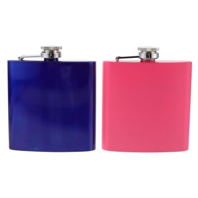 NAMOARLY 2pcs Sturdy Portable Wine Flask Liquor Flask Leakproof Cap for Camping Hiking Travel Gifts