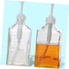 BIUDECO 1pc Hand Press Glass Storage Bottle Multi-purpose Container for Syrup Tea Transparent Design for Easy Viewing Kitchen Helper for Home Use view 3