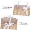 WHAMVOX Hand-woven Decorative Flower Basket Portable Small Rattan Basket for Weddings Proposals and Home Decor Elegant Storage for Floral Arrangements and view 3