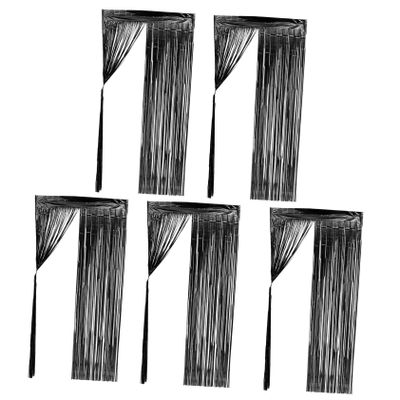 CHILDWEET 5pcs Tinsel Fringe Backdrop Curtain for Birthday Party Shiny Foil Streamer Decor for Weddings and Festivals Create Festive Atmosphere