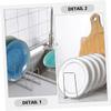 OKUMEYR 4pcs Multi-Functional Kitchen Dish Draining Stand Bowl Drain Rack Bowl Drying Rack for Kitchen view 3
