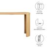 Modway Aspect 60 Inch Oval Console Table in Oak with Reversible Arched Legs - Modern Oval Wood Narrow Entryway Table - Curved Profile Design Thin Sofa Table for Hallway or Living Room view 2