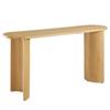Modway Aspect 60 Inch Oval Console Table in Oak with Reversible Arched Legs - Modern Oval Wood Narrow Entryway Table - Curved Profile Design Thin Sofa Table for Hallway or Living Room view 4