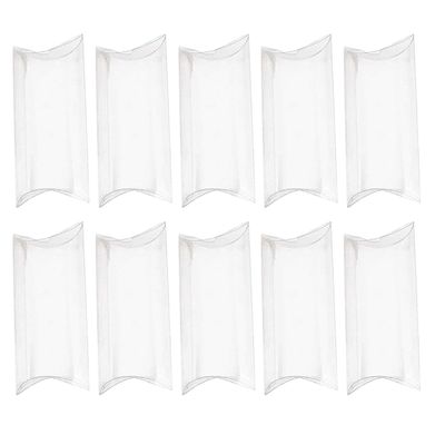 KOMBIUDA 25pcs PVC Pillow Shape Candy Boxes for Wedding Favors