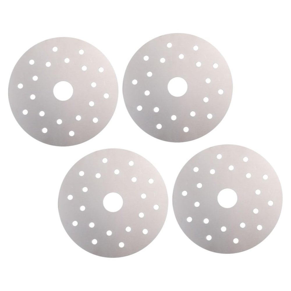 FUNOMOCYA 4pcs Stainless Steel Heat Conduction Fin Set for Induction Cookware Easy to Clean Heat Diffuser Plates for Casserole Cooking Diameter Food-grade Material