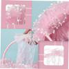 HOOTNEE Small Pink Basket Wedding Flower Basket Decorative for Wedding Ceremony view 2