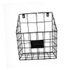 STOBAZA Wall Mounted Magazine Organizer Multifunctional Iron Storage Rack for Home Office Tidy Hanging Baskets Black for Newspapers Books and Miscellaneous Items view 1