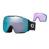 Oakley Line Miner Pro L OO7136 Matte Black/Prizm Sapphire Iridium Ski Goggles For Men For Women + Spare Prizm Iced Iridium Lens + Bundle Accessory Leash Kit, Microfiber Pouch view 1