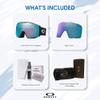 Oakley Line Miner Pro L OO7136 Matte Black/Prizm Sapphire Iridium Ski Goggles For Men For Women + Spare Prizm Iced Iridium Lens + Bundle Accessory Leash Kit, Microfiber Pouch view 2