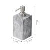 AFXGUSD Elegant Marble Soap Dispenser - Luxurious 500ml Pump for Home Spa, Grey Rim Texture view 3