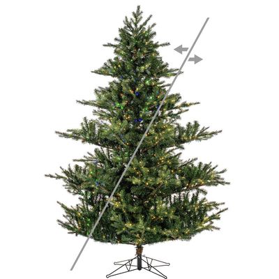 Vickerman 6.5' x 63" Sherwood Fir Tree 1350CC LED. This Artificial Tree Features 2,216 Tips Made with PE and PVC Material.