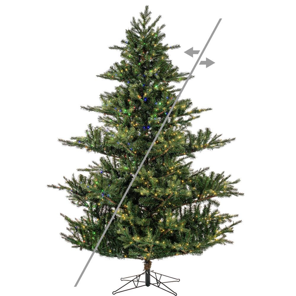 Vickerman 6.5' x 63" Sherwood Fir Tree 1350CC LED. This Artificial Tree Features 2,216 Tips Made with PE and PVC Material.