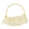 TINEASUR Floral Basket for Wedding Handle Basket with Lace for Petal Storage Versatile view 1