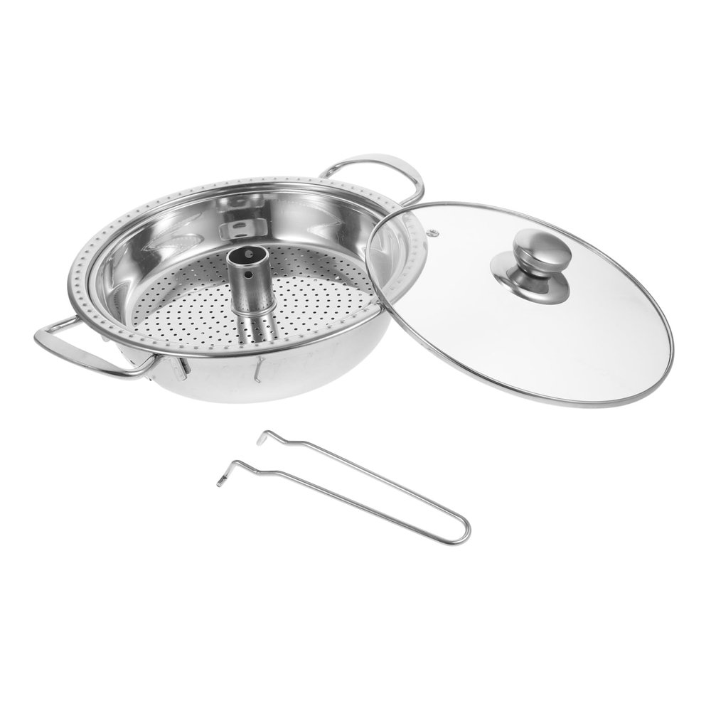 COLLBATH Induction Steamer Pot Stainless Steel Steamer Basket Tamale Pot Steam Cooking Kitchen Pan
