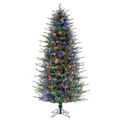 Vickerman 5.5' x 42" Slim Itasca Fraser Fir Artificial Pre-Lit Christmas Tree with 350 Multicolor LED Mini Lights