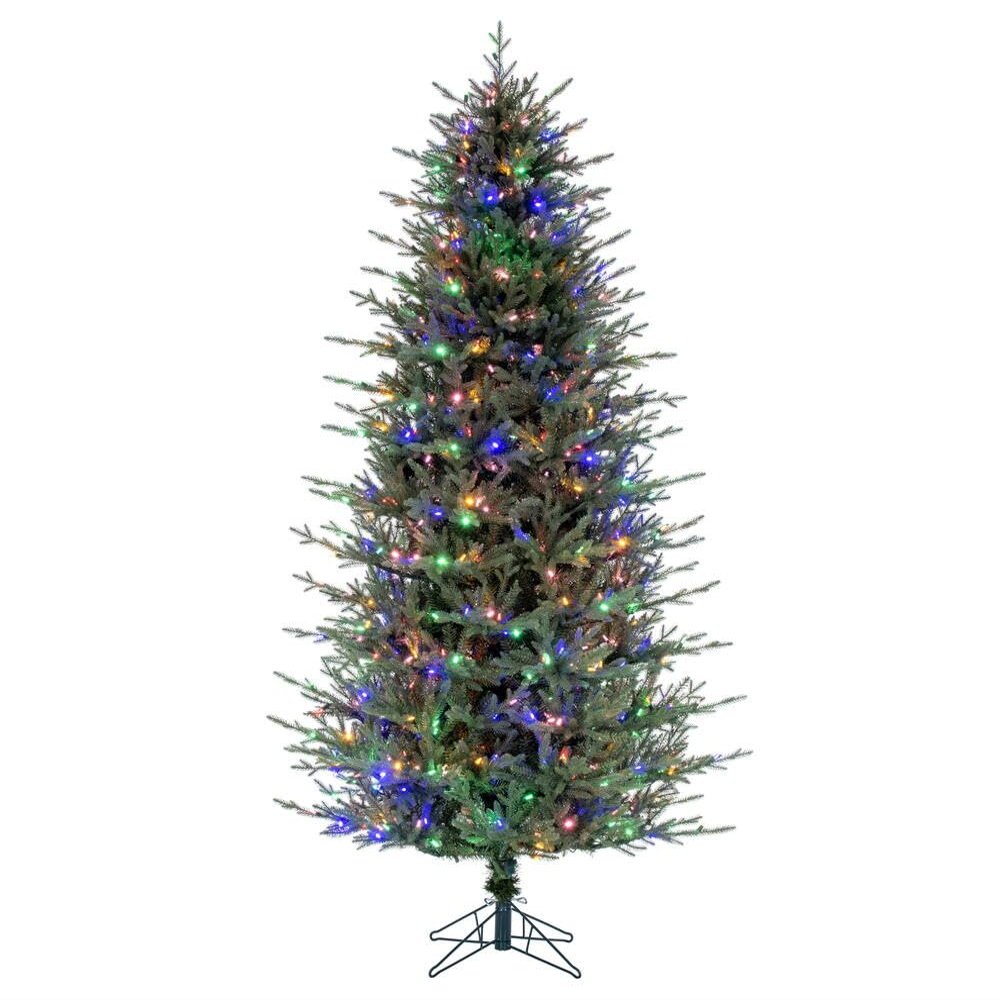 Vickerman 5.5' x 42" Slim Itasca Fraser Fir Artificial Pre-Lit Christmas Tree with 350 Multicolor LED Mini Lights