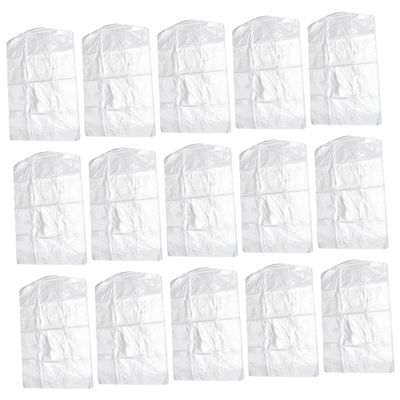 SOESFOUFU 20pcs Dry Cleaning Bag Hanging Suit Dress Jacket Cover Plastic Garment Bag Storage Organizer