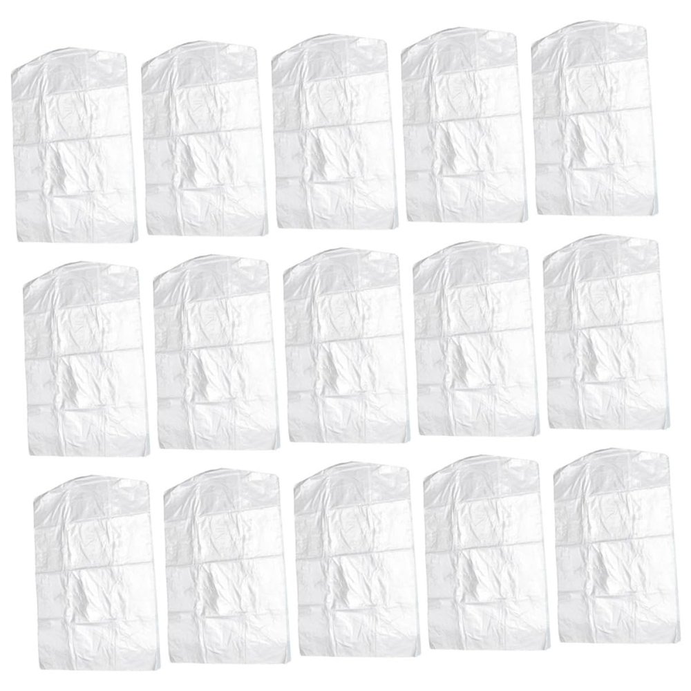 SOESFOUFU 20pcs Dry Cleaning Bag Hanging Suit Dress Jacket Cover Plastic Garment Bag Storage Organizer