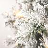 Vickerman 6.5' x 44" Flocked Slim Alaskan Artificial Pre-Lit Christmas Tree with 35 Warm White G50 and 450 Warm White LED Mini Lights view 2