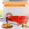 300 Pizza Oven,With Temperature Time Control Knoband Removable Tray,Stainless Steel Material,Up and down Heating,Suitable for Kitchens, Restaurants, Gatherings view 2