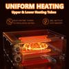 300 Pizza Oven,With Temperature Time Control Knoband Removable Tray,Stainless Steel Material,Up and down Heating,Suitable for Kitchens, Restaurants, Gatherings view 4
