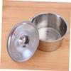 BIUDECO Stainless Steel Deep Bowl Seasoning Basin Bowl Lid Grease Splatter Guard view 2
