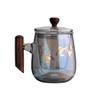 CFFQDQUANB Tea cup Chinese tea cups Glass tea cups 400ml Glass Cup Tea Water Separation Tea Making Cup Household Flower Tea Cup with Lid view 1