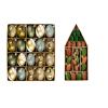 DecorbyHannah 20ct 60mm Green Gold Christmas Ornaments + 24ct Green Brown Mini Velvet Christmas Ornaments view 1