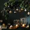 DecorbyHannah 20ct 60mm Green Gold Christmas Ornaments + 24ct Green Brown Mini Velvet Christmas Ornaments view 3