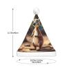 QASNLU Funny Cartoon Kangaroo Zoo (2) print Santa Hat Plush Light Up Funny Christmas Hat For skullcap Party Supplies Headwear view 4