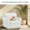 ZYXFYY Couch Cover Velvet, Stretch Sofa Covers for Separate Main Cover/Backrests and Seat Cushions Couch Cover, for Living Room Furniture Slipcovers (White,Small Seat 3 Piece) view 2