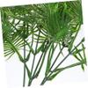 Cabilock 2pcs Simulated Green Leaves Bunches Realistic Artificial Greenery Decor for Home Office and Party Decoration Faux Tropical Plants for Bookshelves and Centerpieces view 4