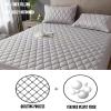 Mattress Cover Fitted Sheet, Mattress Protector Washed Cotton Fitted Sheet, Queen Size Quilted Mattress Protector, Washable Bedroom(F,150x200cm) view 2