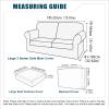 ZYXFYY Couch Cover Velvet, Stretch Sofa Covers for Separate Main Cover/Backrests and Seat Cushions Couch Cover, for Living Room Furniture Slipcovers (Peacock Blue,Large Main 5 Piece) view 3