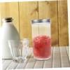BRIGHTFUFU 2pcs Airtight Clear Glass Storage Canister with Lid Versatile Kitchen Container for Honey Spices and Grains Lightweight Decorative Design view 3