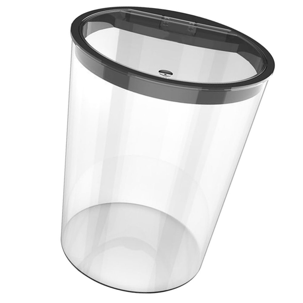 CAXUSD Creative Transparent Storage Bucket Lid Capacity Garbage Bin for Home Organization Container for Toys and Kitchen Use