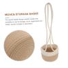 Unomor 1pc Cotton Woven Storage Basket Handmade Organizer for Toys Laundry and Home Decor for Living Room Bedroom Versatile Cotton Storage Stylish Design view 2