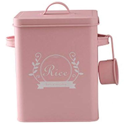 XWBLDBDFC Rice Dispenser,Cereal Container with Spoon, Countertop Flour and Cereal Container with Lids, Kitchen Sealed Food Dispenser for Rice Flour and Soybeans-A
