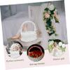 PRETYZOOM Elegant Lace Rose Flower Girl Basket for Weddings Charming Petal Holder for Ceremony Versatile Decorative Basket for Home Events for Flower Girls Garden Use Design for Lasting view 3