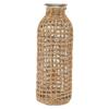Cabilock 1pc Decorative Dried Flower Vase Unique Grass Woven Design Glass Container for Home Decor and Centerpieces Versatile Tabletop Adornment Khaki view 1
