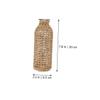 Cabilock 1pc Decorative Dried Flower Vase Unique Grass Woven Design Glass Container for Home Decor and Centerpieces Versatile Tabletop Adornment Khaki view 2