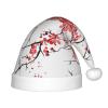 SamLng delicate cherry blossoms Christmas Hat - Warm Holiday Hat, Perfect for Xmas, New Year Party, Festival - Ideal Headpiece for Ages 4-12 view 1
