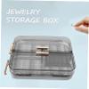BESTYASH Wall Mount Jewelry Organizer Transparent Plastic Earring Holder Necklace Display Rack Space-saving Design for Earrings Bracelets and Rings Durable Pet Material for Home Use view 3