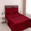 1000Thread Count Extra Long Staple 100% Egyptian Cotton Sheet Set,Sateen Weave, Hotel Quality Soft Luxury Bedding, King Size 4 Piece Sheet Set Fit 15" Inch to 18" Deep Stripe Burgundy view 3
